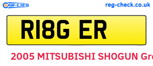 R18GER are the vehicle registration plates.