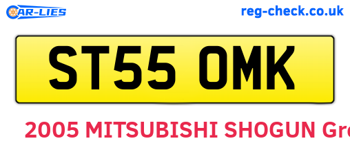 ST55OMK are the vehicle registration plates.