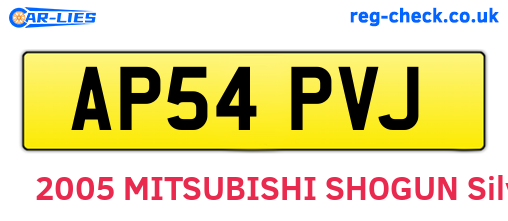 AP54PVJ are the vehicle registration plates.