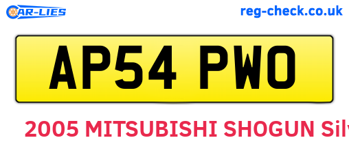 AP54PWO are the vehicle registration plates.