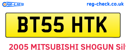 BT55HTK are the vehicle registration plates.