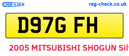 D97GFH are the vehicle registration plates.