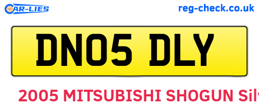 DN05DLY are the vehicle registration plates.