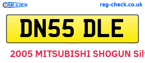 DN55DLE are the vehicle registration plates.