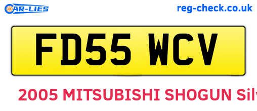 FD55WCV are the vehicle registration plates.