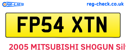 FP54XTN are the vehicle registration plates.