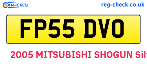 FP55DVO are the vehicle registration plates.