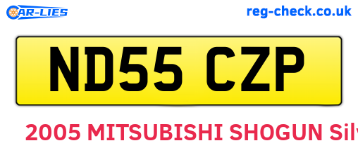 ND55CZP are the vehicle registration plates.