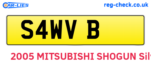 S4WVB are the vehicle registration plates.