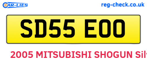 SD55EOO are the vehicle registration plates.