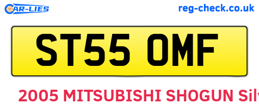 ST55OMF are the vehicle registration plates.