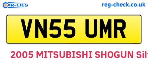 VN55UMR are the vehicle registration plates.