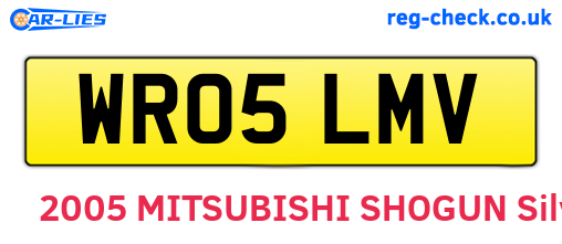 WR05LMV are the vehicle registration plates.