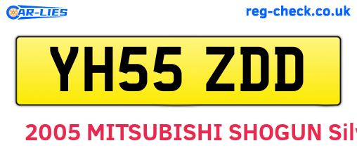 YH55ZDD are the vehicle registration plates.