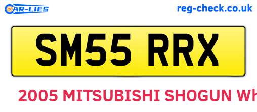 SM55RRX are the vehicle registration plates.