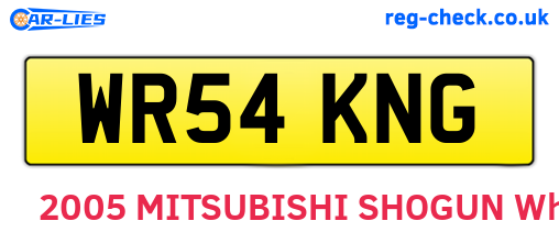 WR54KNG are the vehicle registration plates.
