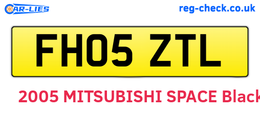 FH05ZTL are the vehicle registration plates.