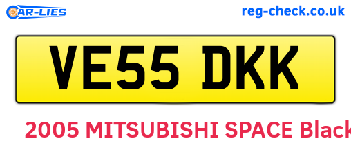 VE55DKK are the vehicle registration plates.