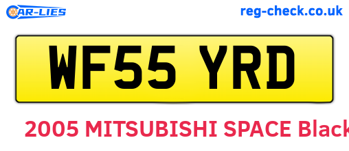 WF55YRD are the vehicle registration plates.