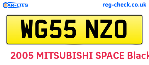 WG55NZO are the vehicle registration plates.