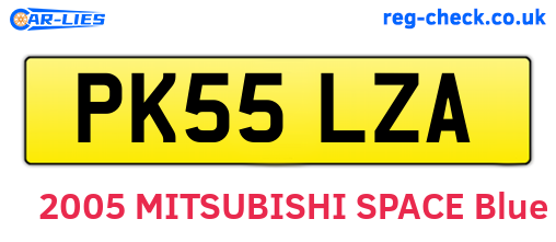 PK55LZA are the vehicle registration plates.