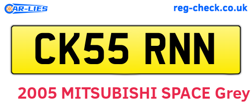 CK55RNN are the vehicle registration plates.