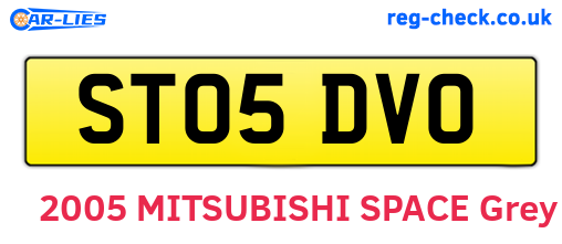 ST05DVO are the vehicle registration plates.
