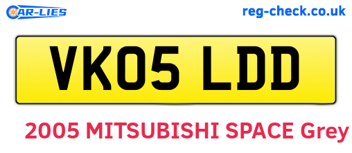 VK05LDD are the vehicle registration plates.