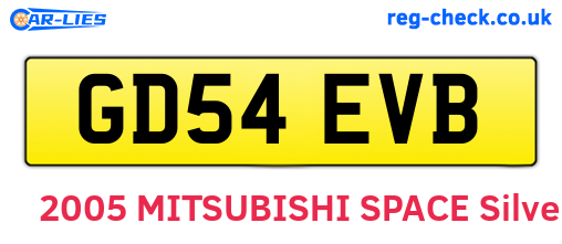 GD54EVB are the vehicle registration plates.
