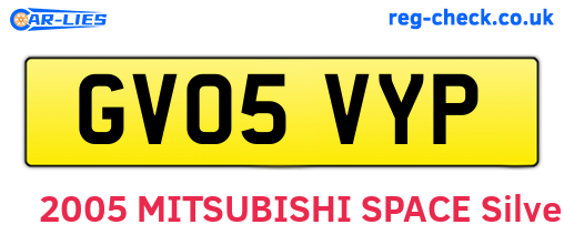 GV05VYP are the vehicle registration plates.