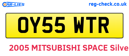 OY55WTR are the vehicle registration plates.