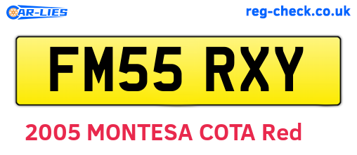 FM55RXY are the vehicle registration plates.
