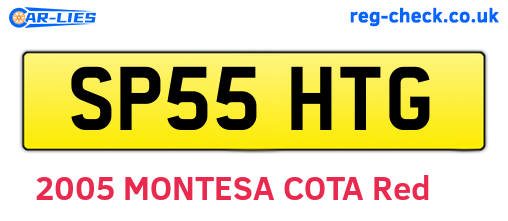 SP55HTG are the vehicle registration plates.
