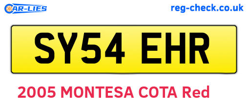 SY54EHR are the vehicle registration plates.