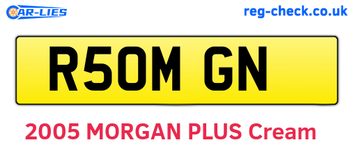 R50MGN are the vehicle registration plates.