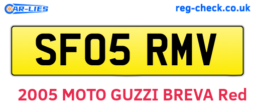 SF05RMV are the vehicle registration plates.