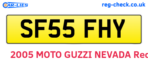 SF55FHY are the vehicle registration plates.