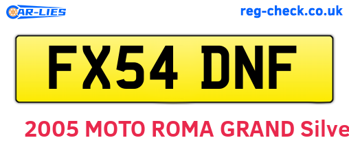 FX54DNF are the vehicle registration plates.