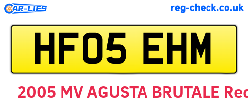 HF05EHM are the vehicle registration plates.