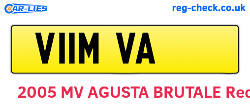 V11MVA are the vehicle registration plates.