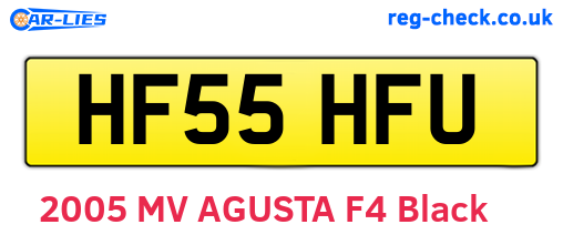 HF55HFU are the vehicle registration plates.