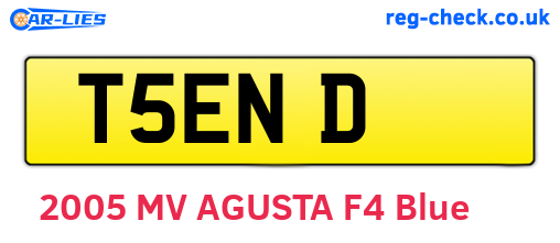 T5END are the vehicle registration plates.