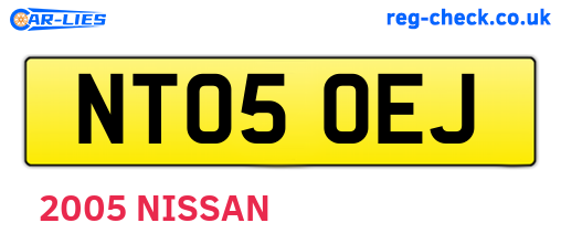 NT05OEJ are the vehicle registration plates.