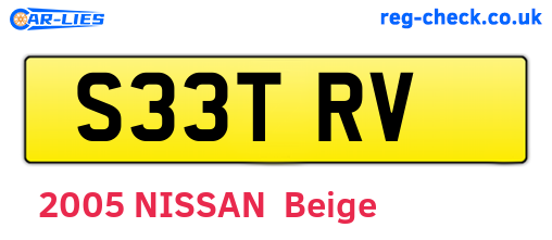 S33TRV are the vehicle registration plates.