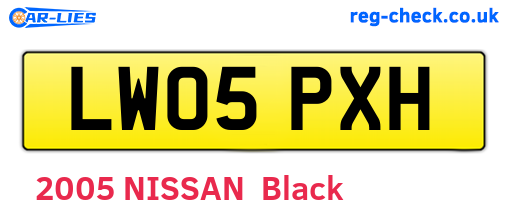 LW05PXH are the vehicle registration plates.