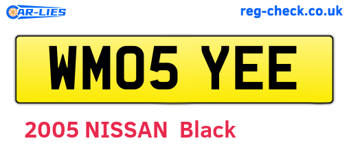 WM05YEE are the vehicle registration plates.