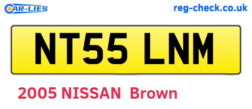 NT55LNM are the vehicle registration plates.