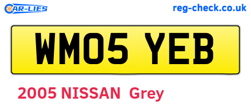 WM05YEB are the vehicle registration plates.