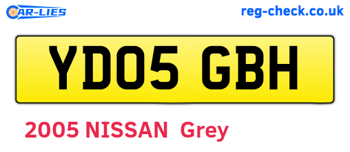 YD05GBH are the vehicle registration plates.