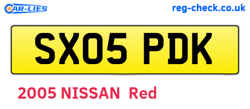 SX05PDK are the vehicle registration plates.